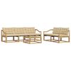 vidaXL Conjunto de sof&aacute;s de exterior 6 uds. y Beige