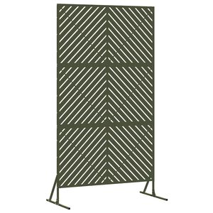 vidaXL Pantalla de Privacidad 100 x 50 x 180 cm Acero Verde oliva