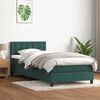 vidaXL Cama box spring con colch&oacute;n terciopelo verde oscuro 90x210 cm