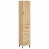 vidaXL Aparador de madera contrachapada roble Sonoma 34,5x34x180 cm