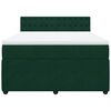 vidaXL Cama box spring con colch&oacute;n terciopelo verde oscuro 140x190 cm