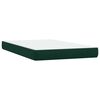 vidaXL Cama box spring con colch&oacute;n terciopelo verde oscuro 120x210 cm