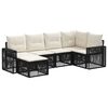 vidaXL Conjunto de sof&aacute;s de jard&iacute;n 6 pcs Negro y Blanco Crema