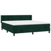 vidaXL Cama box spring con colch&oacute;n terciopelo verde oscuro 180x200 cm