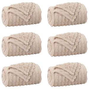 vidaXL Mantitas de Sof&aacute; 6 uds. Beige 240 x 220 cm 8.24 kg Lana
