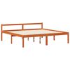 vidaXL Estructura de cama 2 pcs Marr&oacute;n cera Madera de Pino Macizo