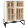 vidaXL Aparador de madera contrachapada blanco 60x30x75 cm