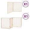 vidaXL Puerta para perros plegable 6 paneles madera de &aacute;lamo 480 cm