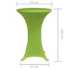 vidaXL Funda el&aacute;stica para mesa 2 unidades 70 cm verde