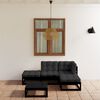 vidaXL Juego de muebles de jard&iacute;n 5 pzas y cojines madera pino maciza