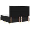 vidaXL Cama tipo Box Spring con colchón Negro 180 x 200 cm tela