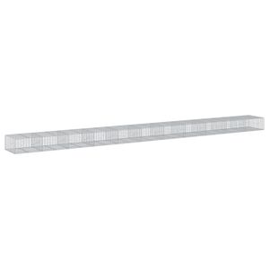 vidaXL Cesta de gaviones con cubierta hierro galvanizado 1100x100x50cm