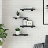vidaXL Tablero de Estanter&iacute;a 4 pcs Negro 40 x 20 x 1,5 cm