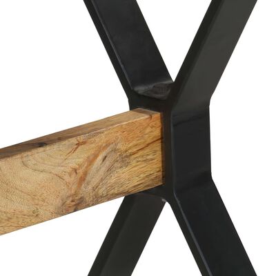 vidaXL Mesa de comedor madera de mango rugosa 120x60x76 cm