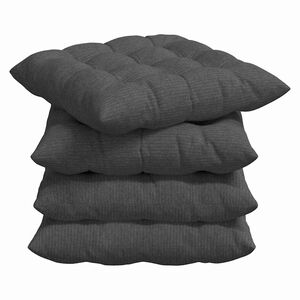 vidaXL Cojines para asiento 4 pcs Gris oscuro 40 x 40 x 6 cm