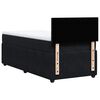 vidaXL Cama box spring con colch&oacute;n cuero sint&eacute;tico negro 90x190 cm