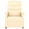 vidaXL Sillón reclinable de cuero sintético crema