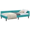 vidaXL Estructura de cama en esquina Tuquesa 90 cm x 200 cm Terciopelo