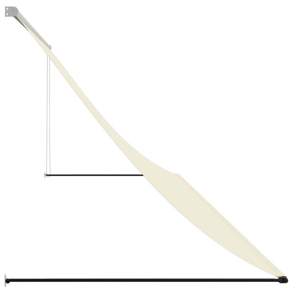 vidaXL Toldo retr&aacute;ctil de tela y acero crema 400x150 cm