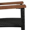 vidaXL Set comedor jardín 9 pzas ratán sintético y madera acacia negro