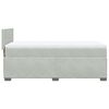 vidaXL Cama box spring con colch&oacute;n terciopelo gris claro 80x200 cm