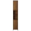 vidaXL Armario de ba&ntilde;o madera contrachapada roble marr&oacute;n 30x30x183,5cm