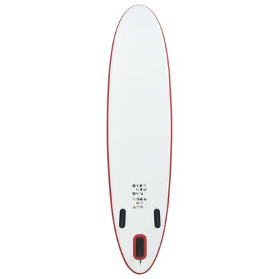 vidaXL Juego de tabla de paddle surf hinchable rojo y blanco