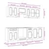 vidaXL Mueble cocina Kalmar madera vieja 8 pzas madera contrachapada