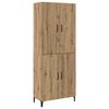 vidaXL Aparador alto 2 pcs Roble artisan 69,5 x 34 x 180 cm