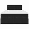 vidaXL Cama con almacenamiento y LED Negro 120 x 190 cm Terciopelo