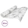 vidaXL Papel pintado 3D no tejido estampado de flores gris 10x0,53 m