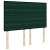 vidaXL Cama box spring con colch&oacute;n terciopelo verde oscuro 140x200 cm