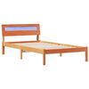 vidaXL Estructura de cama con cabecera Marr&oacute;n cera 90 x 190 cm