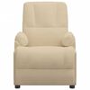 vidaXL Sill&oacute;n reclinable elevador de piel de ante blanco crema