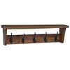 vidaXL Percha Marr&oacute;n 50 x 10 x 14 cm Madera de Caoba S&oacute;lida