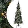 vidaXL &Aacute;rbol de Navidad artificial Verde 210 cm PVC, pl&aacute;stico y acero