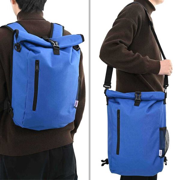 vidaXL Bolsa de bicicleta Azul 31 x 13 x 58 cm Poliéster