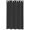 vidaXL Cortinas de gasa con ojales 2 uds negro140x175 cm