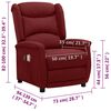 vidaXL Sillón de masaje eléctrico tela rojo tinto