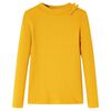 vidaXL Camiseta infantil de manga larga color ocre 116