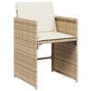 vidaXL Set comedor de jard&iacute;n 17 pzas con cojines rat&aacute;n sint&eacute;tico beige