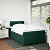 vidaXL Cama box spring con colch&oacute;n terciopelo verde oscuro 120x200 cm