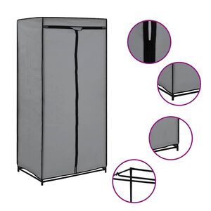vidaXL Armario gris 75x50x160 cm