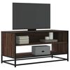 vidaXL Mueble TV metal y madera ingenier&iacute;a marr&oacute;n roble 91x40x46 cm