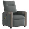 vidaXL Sill&oacute;n de masaje reclinable de tela gris oscuro
