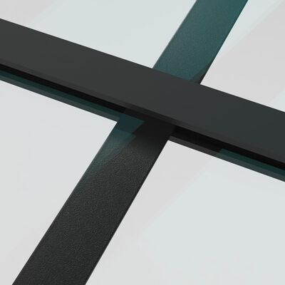 vidaXL Puerta corredera ESG vidrio y aluminio 102,5x205 cm negro