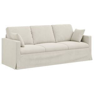 vidaXL Sof&aacute; Crema 198 x 78 x 80 cm Terciopelo