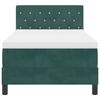 vidaXL Cama Box Spring LED Verde oscuro 100 x 200 cm Terciopelo