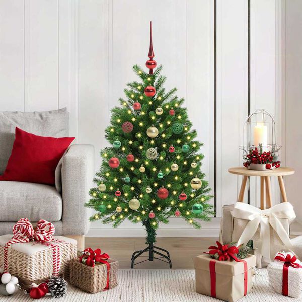 vidaXL Árbol de Navidad con 150 LED con soporte Verde 120 cm PE