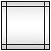 vidaXL Espejo de pared cuadrado de hierro negro 50x50 cm